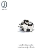 ราคา จี้รูปช้าง 3D ด้านนึงฉลุรูปทรงเรขาคณิต ทำจากเงินแท้ (Silver 925) (2322496977)