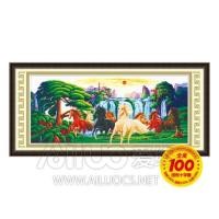 ราคา ภาพวาดปักครอสติช Ma Dao Thanh Cong ม้า 8 ตัว AL22323 ขนาด 2m (42463513362)