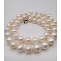 ราคา (3.20-4.17)7.5-10 มม. สร้อยคอไข่มุกธรรมชาติใต้ทะเลสีขาว 17" 18KGP (41879373985)