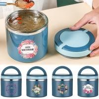 ราคา Insulation Box Circular Lunch Box Stainless Steel Leak Proof Handheld Lunch Box Blue Food Insulated Box Maitresse Series (46104170334)