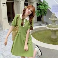 ราคา สาวอ้วน pulssize M-5XL ขนาดใหญ่การจับคู่สีตุ๊กตาเสื้อโปโลหญิงฤดูร้อนไขมัน mm เอวแคบ Slimmer ดูแขนสั้น a-Line Classy Slim-fit กระโปรงชุด (27344208200)
