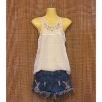 ราคา เสื้อแขนกุดโชว์ไหล่ แบรนด์Hollisterแท้จากอเมริกา (285335339)