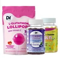 ราคา DN L-Glutathione ลูกอม Vitamin C Collagen 10 Lollipops, GABA 60 Sleep Gummies, MultiVitamin Gummies VitaminA C D E B2 B6 (44904103841)