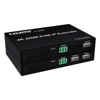 ราคา 4K 200m HDMI KVM IP Extender ผ่าน Cat6 Ethernet สาย HDMI KVM Extender สวิทช์ Splitter เครื่องส่งสัญญาณวิดีโอสนับสนุนคีย์บอร์ดเมาส์กล้องแล็ปท็อป PC To TV Monitor (45107538663)