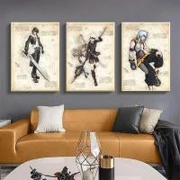 ราคา Vintage Anime Figure Final Fantasy Popular Poster Decoration Canvas Painting Wall Art for Kids Home Decor Wall Decor (43051735192)