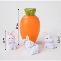 ราคา ตกแต่งเครื่องลายคราม ชุดกระต่ายขาว 3 ตัว + แครอทใหญ่ (41313535732)