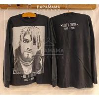 ราคา NIRVANA Kurt Cobain @1994 THE END OF MUSIC bio washed long sleeve เสื้อวง เสื้อทัวร์ เนวาน่า วินเทจ papamama vintage (56654893340)