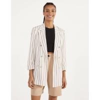 ราคา BK92: Bershka white striped blazer เบลเซอร์ผ้าโพลีเอสเตอร์เนื้อดี คัตติ้งเนี้ยบมาก มีซับใน แบบสวยมากค่า ใส่ทำงานก็ได้ (8416323433)