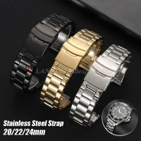 ราคา สายนาฬิกาสแตนเลสสําหรับ Seiko สําหรับ Omega 20 มม.22 มม.24 มม.สําหรับ Samsung Galaxy นาฬิกาหัวเข็มขัดพับผู้ชายผู้หญิงสร้อยข้อมือ (45757217524)