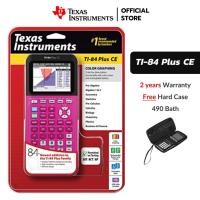 ราคา [Free Hard Case] Texas Instruments เครื่องคิดเลขกราฟ TI-84 Plus CE Graphing Calculator (Pink) (1702940913)