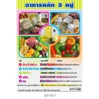 ราคา โปสเตอร์ อาหาร 5 หมู่ #EP-511 โปสเตอร์พลาสติก PP โปสเตอร์สื่อการเรียนการสอน สื่อการเรียนรู้ (8911816831)