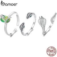 ราคา Bamoer แหวนเงิน 925 รูปงู เครื่องประดับแฟชั่นสตรี BSR169 (23358791441)
