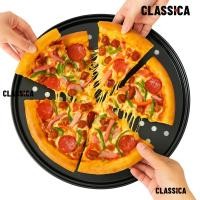 ราคา CLASSICA กระทะพิซซ่าแบบมีรู, ถาดอบพิซซ่าแบบไม่ติดวัตถุประสงค์, เหล็กคาร์บอนทรงกลมทนทาน 10/11/12 นิ้วจานทําอาหารกรอบ & Bubbly (53757571267)