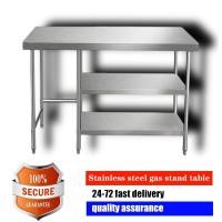 ราคา Stainless steel table 304 โต๊ะวางเตาแก๊ส ชั้นวางเตาในครัว หนาขึ้น ชั้นวางเตาแก๊ส มัลติฟังก์ชั่น เตาแก๊ส โต๊ะวางของ (26050714300)