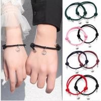 ราคา สำหรับคู่รัก 1 คู่ กำไลด้ายถัก ปรับขนาดได้ มีแม่เหล็ก (7376215063)