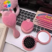 ราคา น้ําหวีพับกลมพร้อมกระจก,หวีจับขนาดกะทัดรัดสีชมพู,ทนทานป้องกันไฟฟ้าสถิตย์การ์ตูนสไตล์เจ้าหญิงหวีเบาะลมผู้หญิง (57407669102)