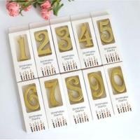 ราคา เทียนตัวเลข สีทอง เทียนอายุ เทียนวันเกิด ปักเค้ก Gold Number Candle / Birthday Candle / Cake flag (26385419602)