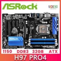 ราคา เมนบอร์ดพร้อมcpu / เมนบอร์ด1150 motherboard ASRock H97 Pro4 desktop board USB3.0 DDR3 + CPU Pentium G3260 สภาพดี พร้อมใ (3282591644)