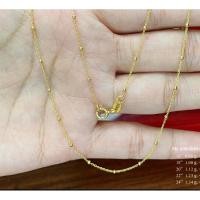 ราคา สร้อยคอ9kลายเม็ดคั่นเล็ก งานทองแท้37% (29524649974)