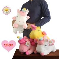 ราคา ตุ๊กตา ม้ายูนิคอร์น 70 cm สีเหลือง นุ่มมาก ซักเครื่องซักผ้าได้ไม่เสียทรง horse unicorn doll super soft alicdolly (5602527500)