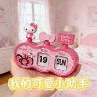 ราคา น่ารัก Hello Kitty นาฬิกาตั้งโต๊ะนาฬิกาปลุกวันที่ 2 ใน 1 สีชมพูสาวหัวใจเดสก์ท็อปตกแต่งเครื่องประดับ (40129498835)