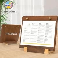 ราคา MAOYE66SY วอลนัทเมนูไม้คลิปบอร์ด, A4/A5 แนวนอน/แนวตั้งตารางผู้ถือป้าย,มัลติฟังก์ชั่ลื่นฐานที่ถอดออกได้เมนู Flyer ขาตั้งกระดาษร้านอาหาร (48606487369)