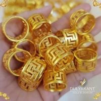 ราคา แหวน ลายจีน เศษทองคำแท้ หนัก 2 สลึง ไซส์ 6-9 (1 วง) (23233470459)