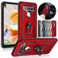 ราคา สําหรับ LG K61 / Q61 กันกระแทกเกราะทหารกรณีแหวน Kickstand ฝาครอบ (45855865340)