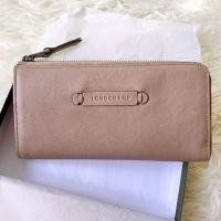 ราคา กระเป๋าสตางค์ LONGCHAMP Zip around wallet หนังแท้มือสอง (25502452027)