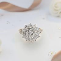 ราคา แหวนเพชร CZ แท้ ดีไซน์ดอกพิกุล งานละเอียด ประกายสวยทุกมุม (28292859062)