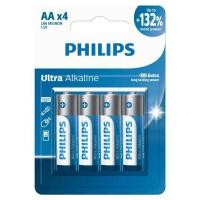 ราคา ถ่านไฟฉายแบตเตอรี่PhilipsUltraAlkalineAA4-blister(LR6E4B/67) (40675291109)