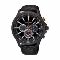 ราคา Seiko นาฬิกาข้อมือ Solar Chronograph Tachymeter SSC499P1-Black (340014955)