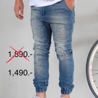 ราคา ลด 70฿ ไม่มีขั้นต่ำ AUGIOUT3 Foggy Jogger Denim กางเกงยีนส์ขาจั๊มผู้ชาย (By JwonHuman) (970669303)