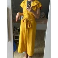 ราคา ชุดจั้มสูทกางเกงสีเหลืองขายาว (42109948295)