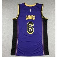 ราคา 2023 ใหม่ผู้ชาย Los Angeles Lakers 6 LeBron James เย็บปักถักร้อยเสื้อบาสเก็ตบอลเสื้อสีม่วง (25385314801)