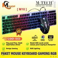 ราคา Gaming Keyboard Mouse Package / M10 RGB M-Tech Gaming Keyboard Mouse Combo Set (40178881476)