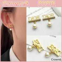 ราคา ต่างหูมุกคริสตัลโลโก้ DIOR ของแท้ 100% ใหม่เอี่ยม (54457520112)