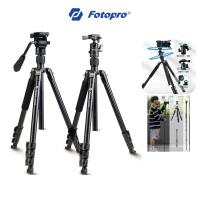 ราคา ขาตั้งกล้อง Fotopro S4 PRO, ขาตั้งกล้องอะลูมิเนียมสําหรับเดินทางขนาดกะทัดรัดและ Monopod พร้อม 360° แผ่นปลดเร็วหัวของเหลวขาตั้งกล้องวิดีโอระดับมืออาชีพสําหรับ DSLR (51256853217)