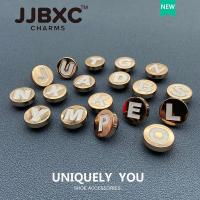 ราคา JJBXC ตัวติดรองเท้า charm หัวเข็มขัดโลหะตัวอักษร A-Z แบบกลม สีทอง สำหรับตกแต่งรองเท้าแฟชั่น อุปกรณ์ตกแต่งรองเท้า (50352952891)