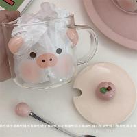 ราคา ♞,♘,♙น่ารัก Piggy Puppy แก้วของขวัญวันเกิดสาวคู่บ้านดื่มถ้วยกาแฟถ้วยกาแฟ (24926081208)