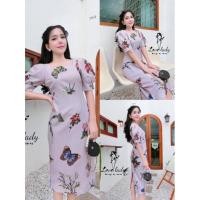 ราคา เดรสลายผีเสื้อ มือ1 ป้ายห้อย งานป้าย Love lady size 2xl ราคา 289฿ (8764435387)