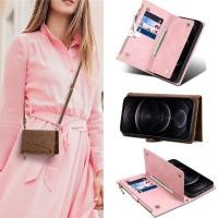 ราคา Crossbody Shoulder Strap Zipper Wallet Stand Card Holder Leather Case for iPhone 13 12 11 Pro Max Mini X XR XS 6 7 8 Plu (17686115254)