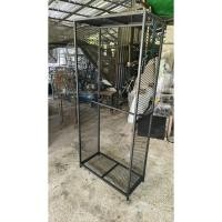 ราคา ตู้แขวนเสื้อผ้าตะแกรงเหล็กฉีก มี2แถวขนาด40 ยาว90สูง200cmราคา2,490บาทมีตะแกรงข้าง2,990 บาท (44756300313)