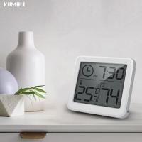 ราคา kumall เครื่องวัดอุณหภูมิอัตโนมัติ ความชื้น นาฬิกา ดิจิตอล LCD เครื่องวัดอุณหภูมิภายในเครื่องวัดความชื้นของอากาศห้อง (6119191788)