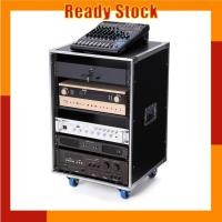 ราคา Ready Stock❤️16U Amplifier Case Cabinet Shelf KTV Karaoke Home Audio Flight Mixer Amplifier Crate Equipment Stage Wheel (26893879362)