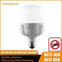 ราคา Ac DC 12V 24V 36V 12-85V หลอดไฟ LED E27 B22 3W 6W 9W 12W 15W 18W ที่มีประสิทธิภาพหลอดไฟเย็นสีขาว SMD 2835 LED โคมไฟ Globe (28669021027)
