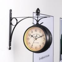 ราคา นาฬิกาติดผนังวินเทจ2 ด้านเหล็ก seikoนาฬิกาแขวนผนัง มินิมอล สําหรับตกแต่ง ห้องนอน /ห้องนั่งเล่น/ห้องครัว (27558433572)