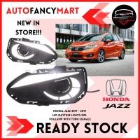 ราคา DRL LED DAYLIGHT RUNNING LIGHT FOG LAMP สําหรับ HONDA JAZZ 2017 2018 2019 (55604496306)