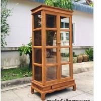 ราคา ตู้ไม้สักทอง ตู้โชว์บรรจุหนังสือพระไตรปิฎกฉบับมหาจุฬาลงกรณ์ราชวิทยาลัยจำนวน 45 เล่ม (28593045710)