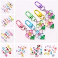 ราคา 10 ชิ้น/ถุงง่ายแยกแหวน Keyfob Charm ดอกไม้เรซิ่น Glitter พวงกุญแจ (28439224338)